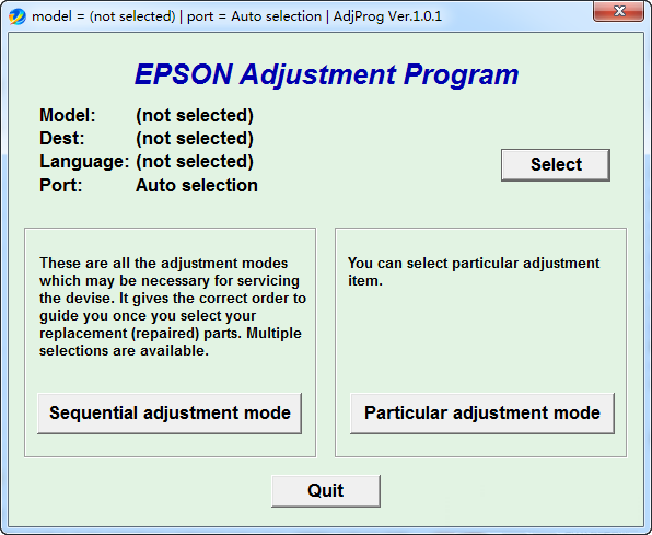 愛(ài)普生B310n,510dn清零軟件 V1.01 綠色版 0