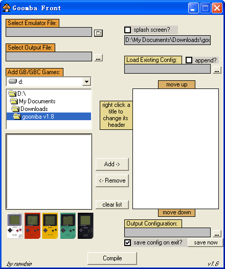 GBA模擬器(goomba front) V1.8 綠色版_將gbgbc格式轉(zhuǎn)換為gba格式 0
