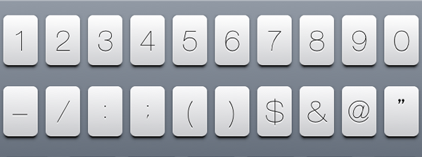 ios7字體 含中英文及數(shù)字 1