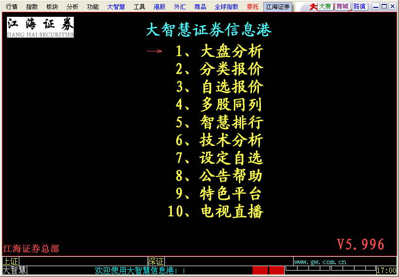 江海證券大智慧 江海證券大智慧集成核新版