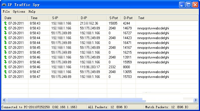 上網(wǎng)流量監(jiān)控工具(IP Traffic Spy) v1.0.0.5 綠色便攜版 0