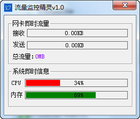 流量監(jiān)控精靈(實時監(jiān)控電腦流量) v1.0 綠色版 0
