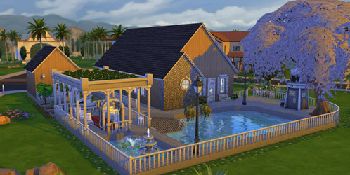 模擬人生4蜜月小木屋MOD V1.0 綠色版 The Sims 4 1