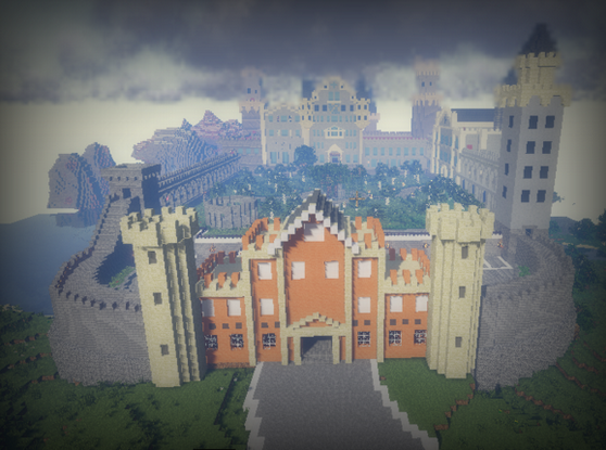 我的世界花園城堡地圖存檔 綠色版  0