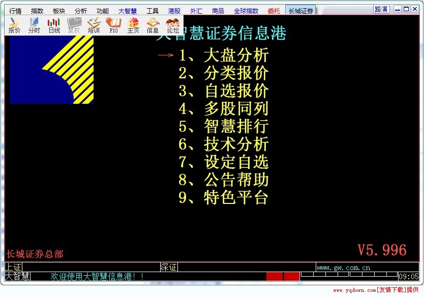 長(zhǎng)城證券大智慧版網(wǎng)上行情分析系統(tǒng) v5.997 官方最新版 0