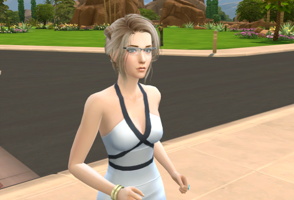 模擬人生4時尚眼鏡美女媚娘MOD 綠色版 0