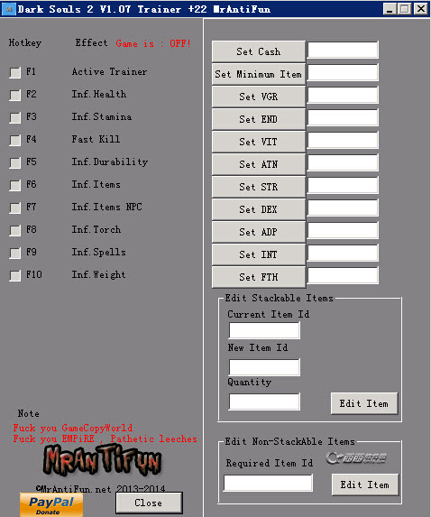 黑暗之魂2v1.07二十二項修改器 綠色版 0