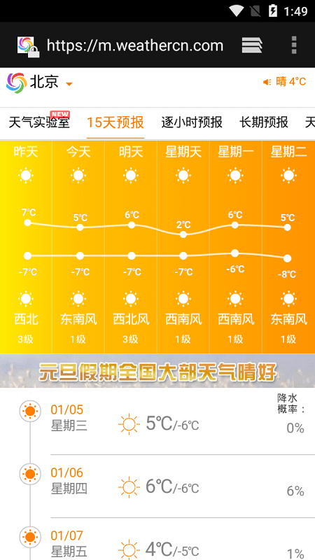 accuweather天氣預報