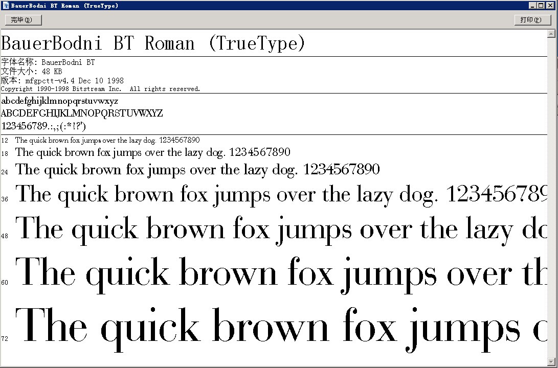BauerBodni bt(廣告設計字體)  0
