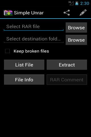簡單解壓RAR(Simple Unrar) v2.3 安卓版 0