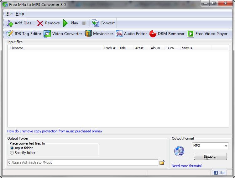 M4a轉MP3(Free M4a to MP3 Converter) v8.0 官方安裝版 0