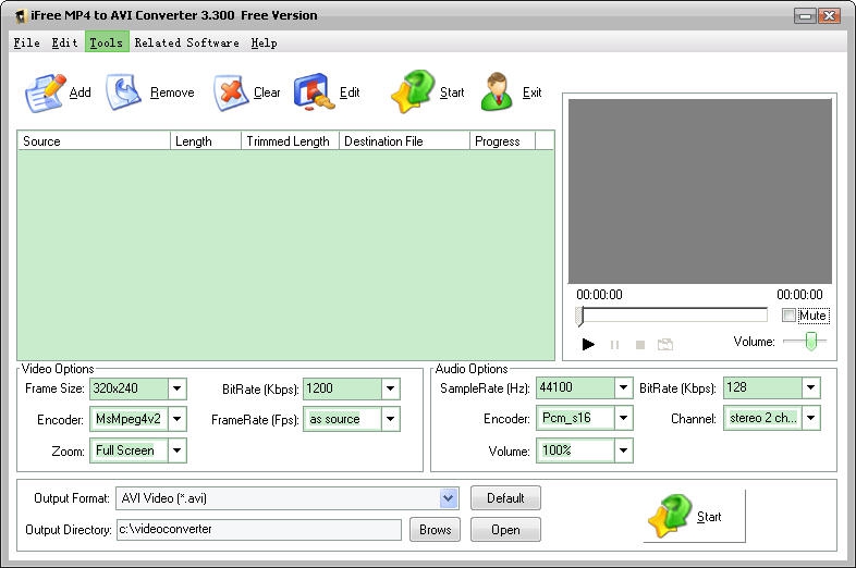 mp4轉(zhuǎn)avi視頻轉(zhuǎn)換器(iFree MP4 to AVI Converter) v3.3.0 官方版 0