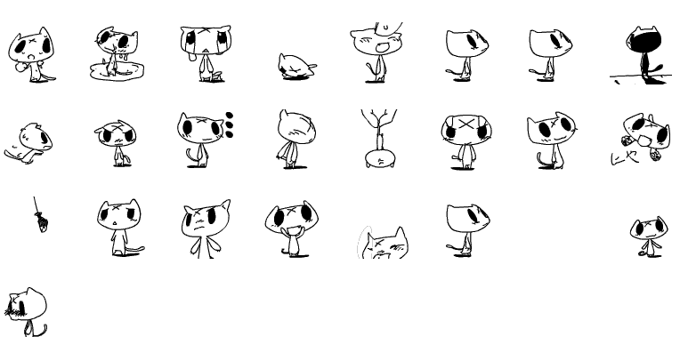 罪貓黑白動(dòng)態(tài)QQ表情包 完整版 0