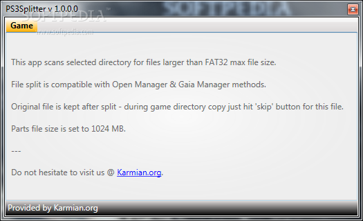 PS3Splitter(文件備份工具) v1.0.0.0 綠色免費版 0