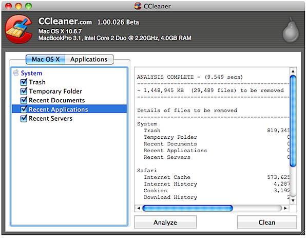 CCleaner for Mac V1.0.7 官方正式版_蘋果電腦清理垃圾軟件 0