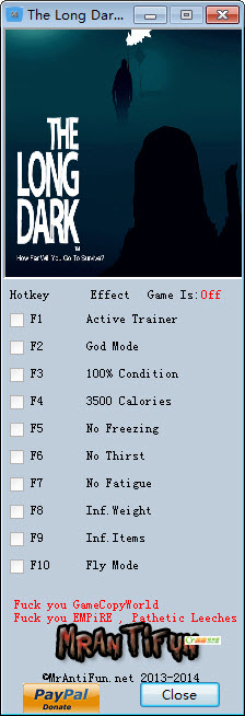漫漫長(zhǎng)夜(the long dark)修改器+9 v1.66 綠色版 0
