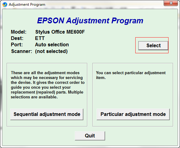 epson 600f清零軟件