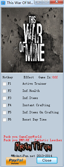 這是我的戰(zhàn)爭五項(xiàng)修改器 v1.2.2 綠色版 0