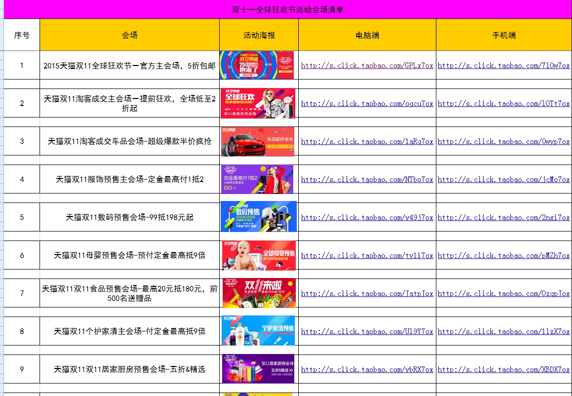2015淘寶雙11折扣商品內(nèi)部清單 v2.0 最新版 0