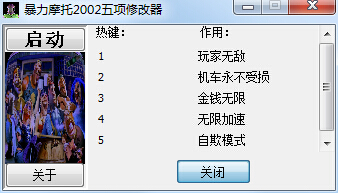 暴力摩托2002五項(xiàng)修改器 綠色版 0