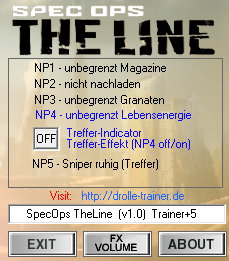 特殊行動一線生機五項屬性修改器 v1.0 免費版 0
