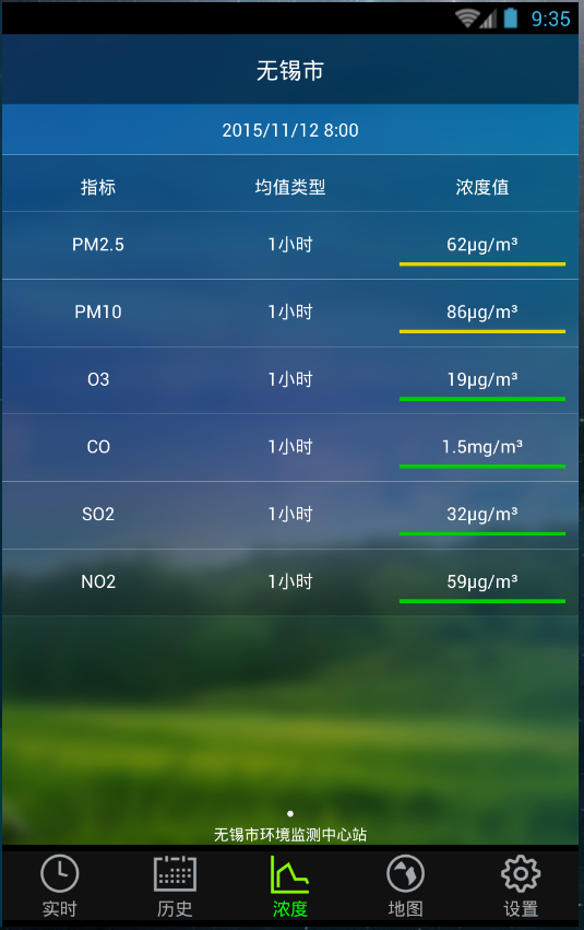 無(wú)錫空氣質(zhì)量 v1.2 安卓版 2