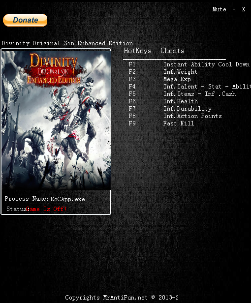 神界3原罪加强版十二项修改器 v2.0.99.676 MrAntiFun版0