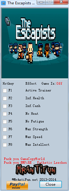 脫逃者七項(xiàng)修改器 v0.99 綠色版 0
