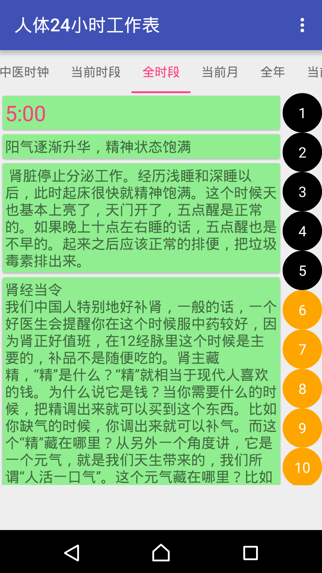 人體24小時工作表 v1.0 安卓版 0