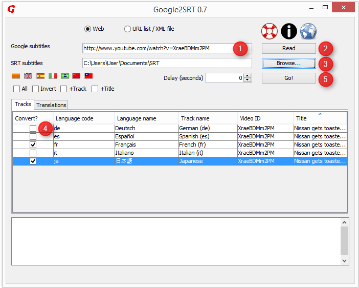 Google2SRT字幕轉(zhuǎn)換工具 v0.7.4 官方版 0