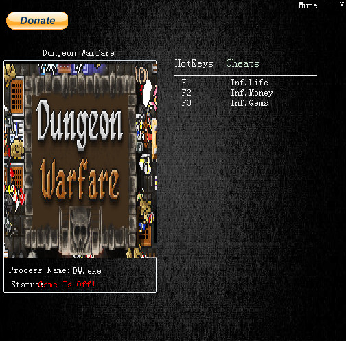 地牢戰(zhàn)爭三項屬性修改器 v1.0 MrAntiFun版 0