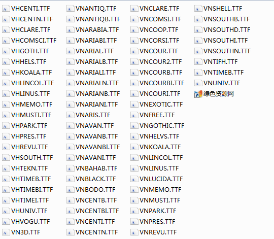 越南文字體74款打包  0