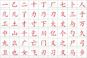 小学生字贴(楷体字帖) 可打印word高清版_小学生练字字帖0