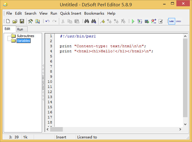 DzSoft Perl Editor(程式編輯器) v5.8.9.7 特別版 0