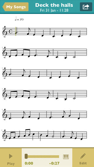 聽(tīng)聲寫樂(lè)譜iPhone版(ScoreCloud Express) v2.5..5 蘋果版 2