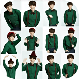 EXO超人氣明星文字九宮格鎖屏