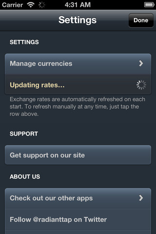 實時匯率轉(zhuǎn)換蘋果版 v1.1 iphone手機版 2