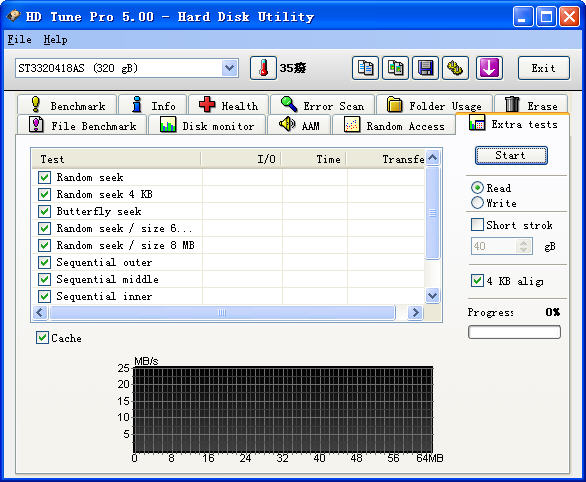 HD Tune Pro(硬盤檢測工具) v5.75 綠色英文版 0