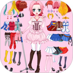 裝扮粉彩女孩游戲