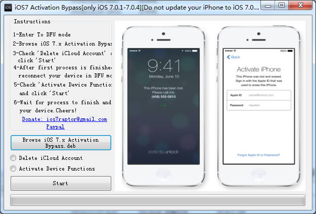 蘋(píng)果id鎖修改軟件(IOS7 Activation Bypass) v5.1 官方版 0