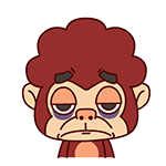 疲倦猴表情帝QQ表情包_驚