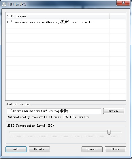 tif轉(zhuǎn)jpg格式轉(zhuǎn)換器(TIFF to JPG) v1.0 綠色版 0