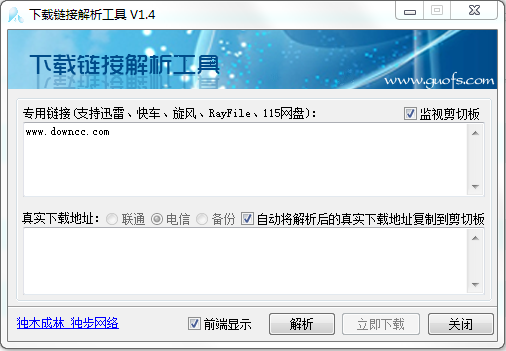 rayfile地址轉換器 v1.4 綠色版_解析真實下載地址 0