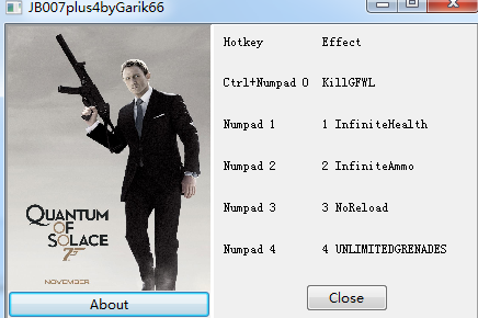 詹姆斯邦德007量子危機(jī)五項(xiàng)修改器 Garik66版 0
