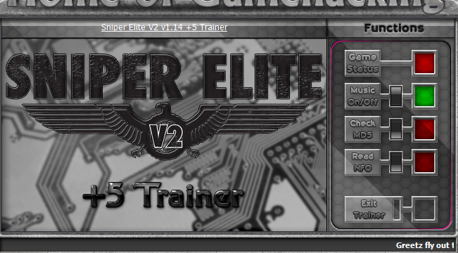 狙擊精英v2五項修改器 v1.14 HOG版 0