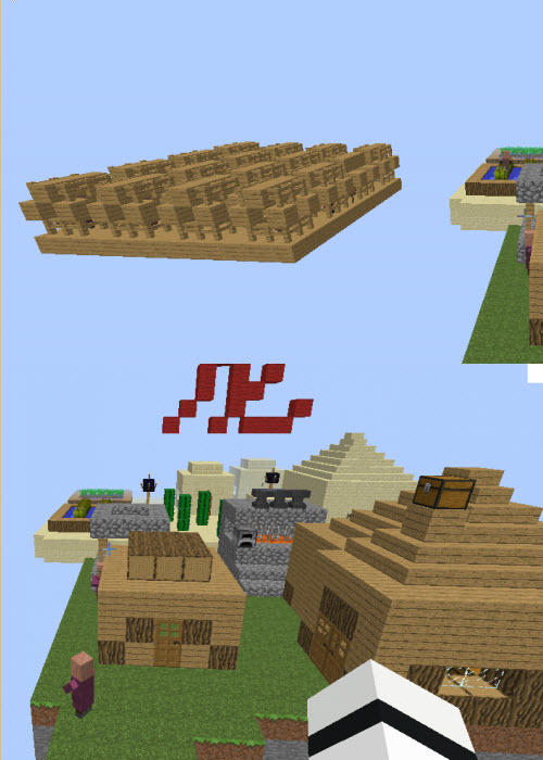 我的世界12生肖空島跑酷地圖 綠色版 0