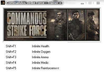 盟軍敢死隊4打擊力量五項修改器  0
