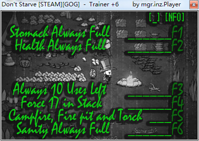 饑荒內(nèi)置修改器 綠色版_適用于STEAM、GoG 0