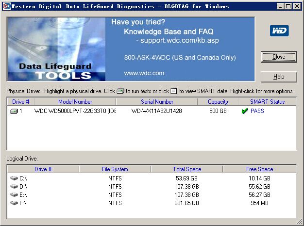 Data lifeguard diagnostics