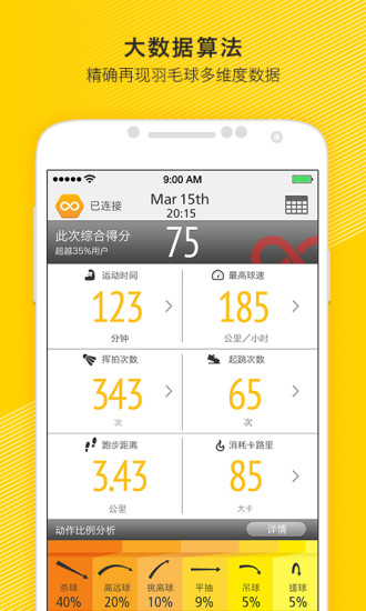 莫比YY(智能羽球動作分析器) v1.2.1 安卓版 1